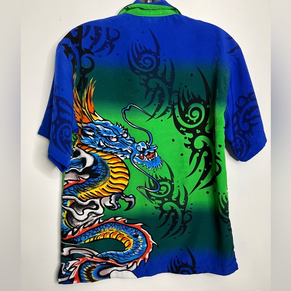 J/E/T brand DRAGON Button Up / Colorful / size medium - Picture 5 of 7